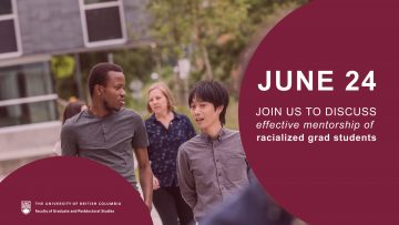 Effective Mentorship of Racialized Graduate Students forum