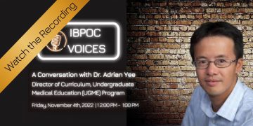 Recording: IBPOC Voices: A Conversation with Dr. Adrian Yee