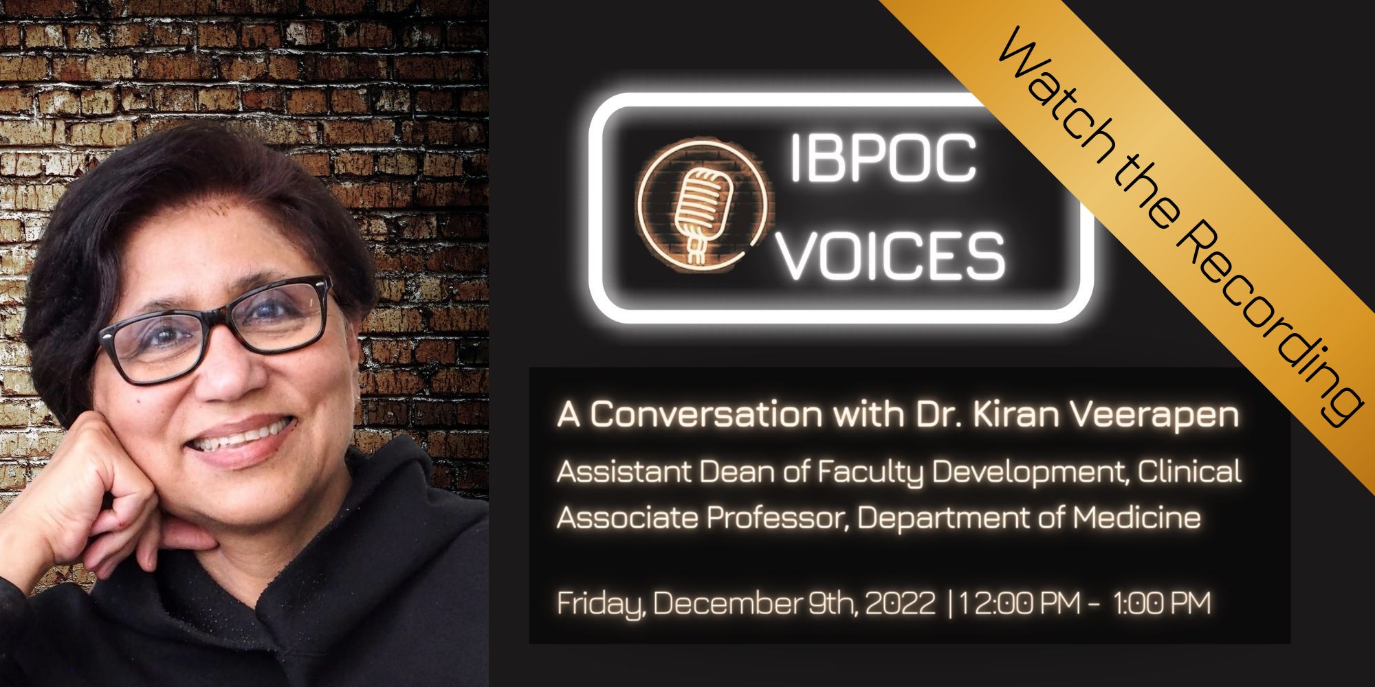 IBPOC Voices: A conversation with Dr. Kiran Veerapen