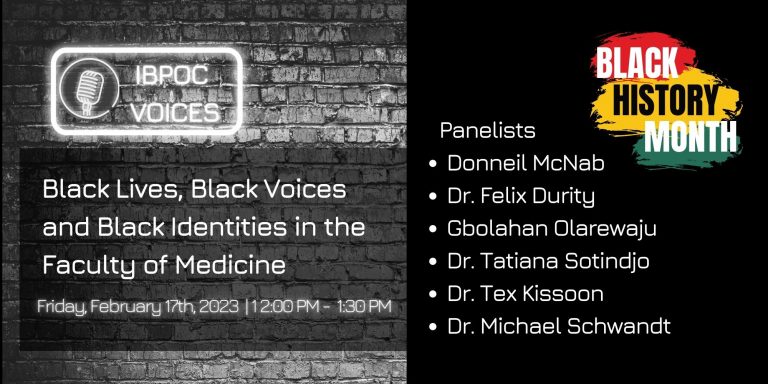 Black Lives, Black Voices and Black Identities in the Faculty of Medicine