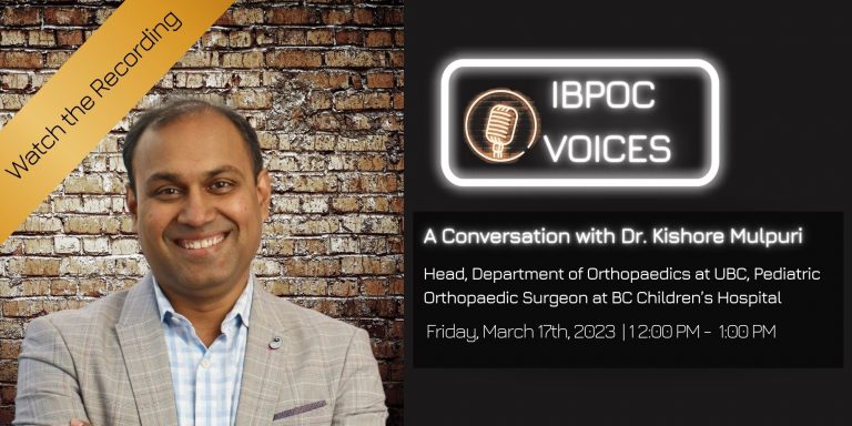 IBPOC Voices: A Conversation with Dr. Kishore Mulpuri
