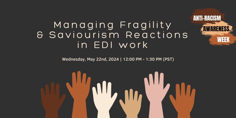 Managing Fragility and Saviourism Reactions in EDI work