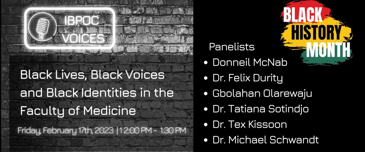 Black Lives, Black Voices and Black Identities in the Faculty of Medicine